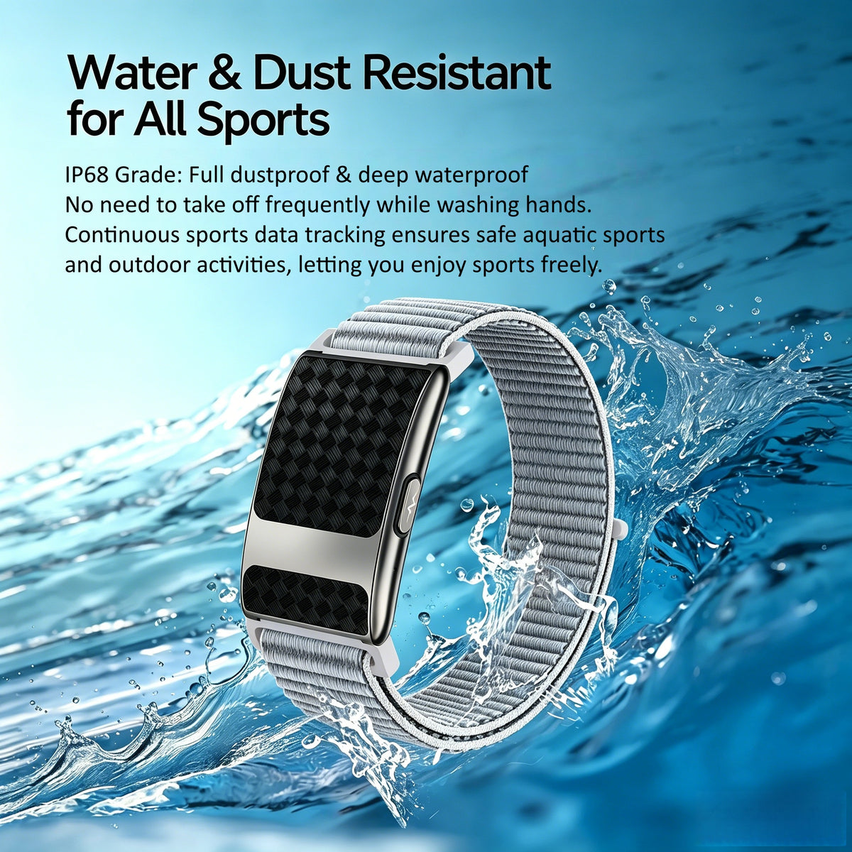 Screenless ECG Fitness Tracker, Independent Triple Sensors Built-in GPS Activity Band, IP68 Waterproof Health Watch Monitor ECG, Heart Rate, SpO2, Sleep & Women Cycle, 7-15 Days Battery, Multi-Language APP with Family Data Sharing