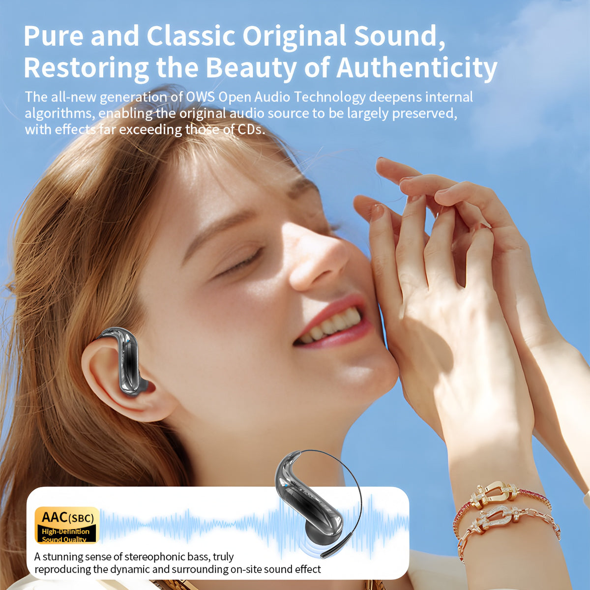 Open Ear AI Real-Time Translation Bluetooth Earbuds | Support 144 Languages